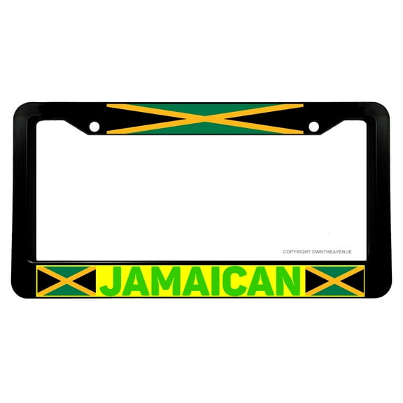 Jamaican Flag Jamaica Yellow V01 Car Truck License Plate Frame