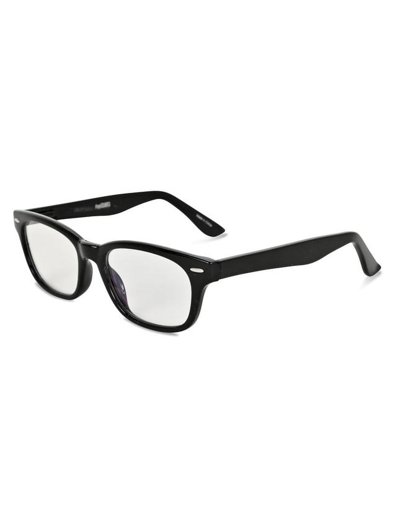 eyeSQUARED Adult Black Frame Blue Light Blocking Glasses with Blue Eco Friendly Case