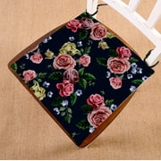 ECZJNT floral of red purple and pink roses seat pad chair pads seat cushion 16x16 Inch