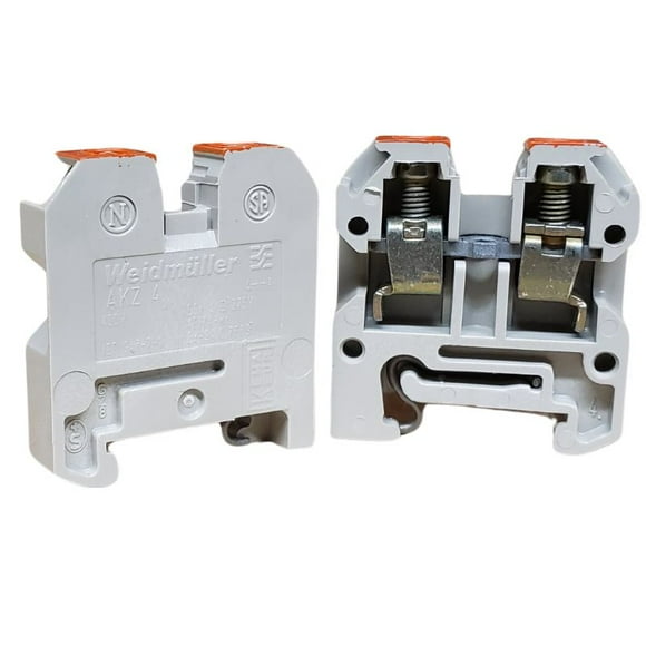 AKZ-4 ORANGE - TERM BLOCK 1P DIN RAIL ORG