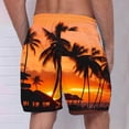 thumbnail image 4 of Meichang Men's Swim Trunks Tropical Print Summer Beach Board Surfing Shorts Lightweight Quick Dry Bathing Suits Short Pants with Pockets Orange 4XL, 4 of 4