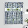 thumbnail image 2 of Vintage Blooming Curtains 36 Inch - 3 Panel Rustic Farmhouse Set with Bohemian Floral Design, Rod Pocket Kitchen Window Treatment Decor, 2 of 4
