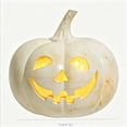 thumbnail image 4 of Tryvkinvive White Distressed Jack O Lantern LED Light 6.7",Light Up Pumpkin Decor,Halloween Decoration for Porch Steps Desktop Indoor Outdoor, 4 of 7