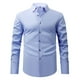 thumbnail image 1 of Camisa negra de manga larga con botones para hombre: tejido elástico, estilo informal de negocios, puños elásticos, primavera/otoño, tallas S-XXXL, 1 of 7