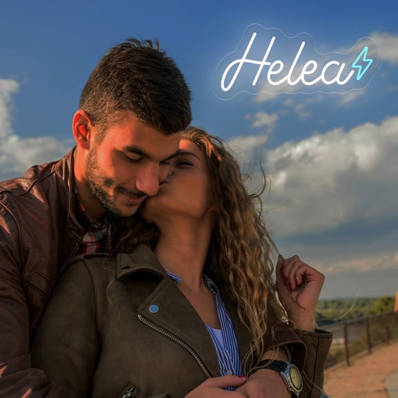 UPONRAY Single Line Custom Neon Signs with Lightning, Usb Powered with Adjustable Brightness Wall Decor for Gifts, Cool White, 5 inch