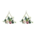 thumbnail image 4 of ZheElen Versatile Metal Ring Hoop Wreath Garland With Artificial Roses Indoor Or Outdoor Y892trilateral 2Set, 4 of 6