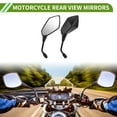 thumbnail image 2 of Espejos retrovisores universales de motocicleta ajustables, espejo lateral retrovisor de aluminio plástico, 1 juego negro M10 forma prismática, 2 of 7