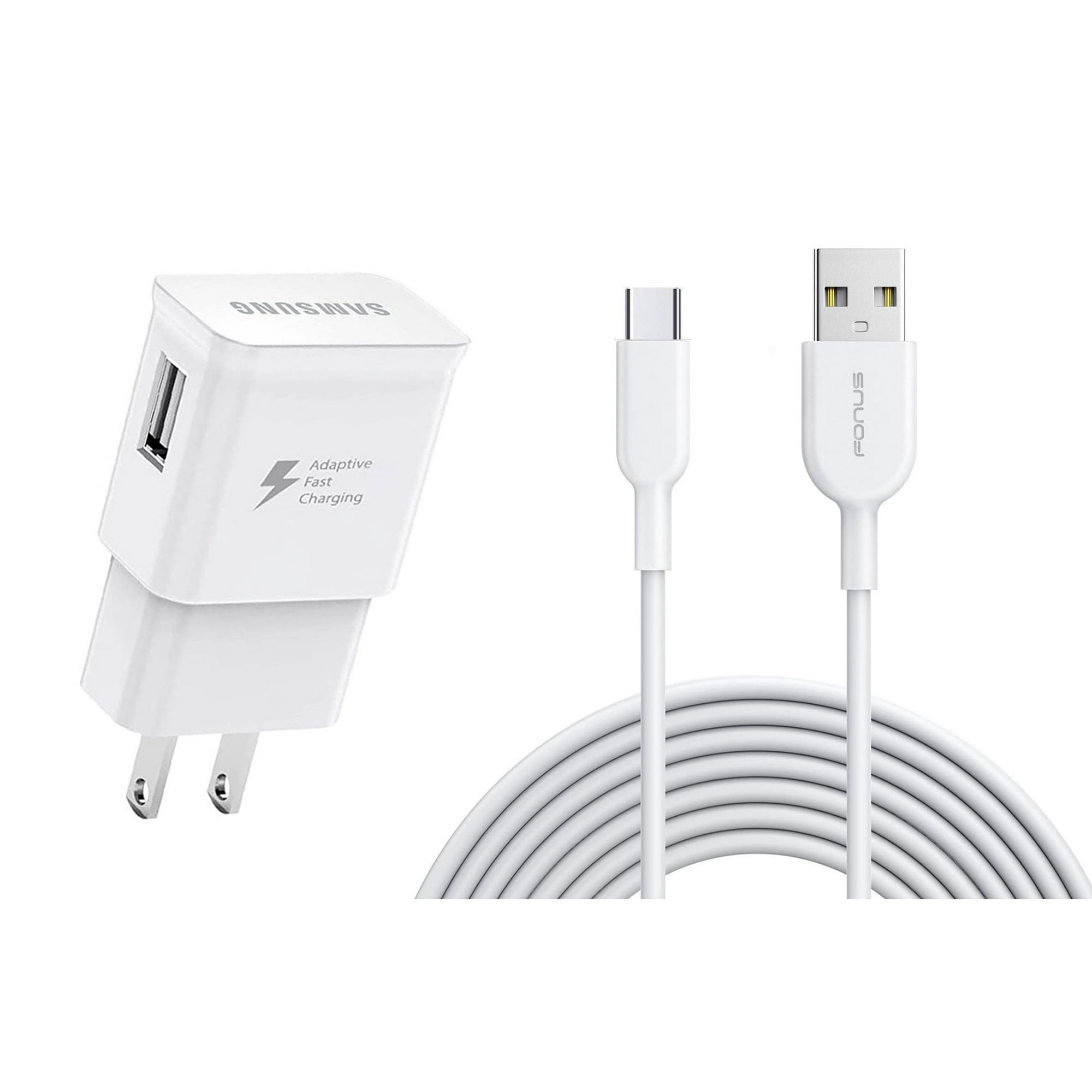 Fast Home Charger Type-C for Samsung Galaxy S23/FE/Plus/Ultra/S24/FE/Plus/Ultra - 10ft USB Cable Quick Power Adapter Travel Wall