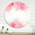 thumbnail image 2 of Designart 'Abstract Splashes of Pink Flowers II' Modern Circle Metal Wall Art 11x11 - Disc of 11, 2 of 5