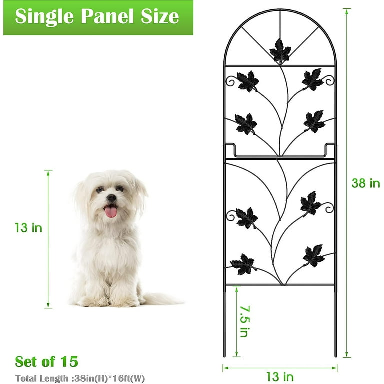15 Pack Decorative Garden Fence Panels