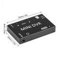 thumbnail image 3 of Mini grabador de audio y video FPV DVR NTSC/PAL con batería integrada de 3,7 V y 400 mAh para multicópteros FPV RC, monitor de gafas VR, color negro, 3 of 6