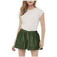 thumbnail image 3 of Odeerbi 3-14 Años Niñas Verano Pantalones Cortos Deportivos Color Sólido Lindo Casual Transpirable Pantalones Cortos Con Bolsillos, 3 of 5
