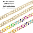 thumbnail image 7 of HH Bling Empire Iced Out Diamond Cuban Link Chain Necklaces for Men Women Silver Gold Multicolored 18-30 Inches, 7 of 7