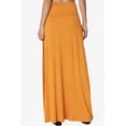 thumbnail image 2 of Jupe Longue Maxi Décontractée en Jersey Drapé pour Femmes Taille Pliable, 2 of 7