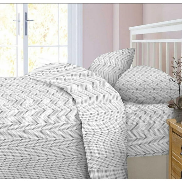 Herring Bone Sheet Set Grey King