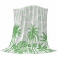 thumbnail image 6 of Palm Trees Blanket Soft Cozy Warm Throw Blanket for Couch, Plush Fuzzy Flannel Fleece Blankets for Sofa, Green Tropical Plants Summer Forest Scenery Bed Blankets Lightweight Gifts for Women, 50"x60", 6 of 9