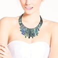thumbnail image 2 of Island Chic Graduated Neckline Abalone Shell Tassel Statement Necklace, 2 of 4