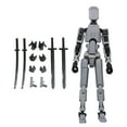 thumbnail image 4 of Figura de Acción de Cuerpo Móvil con Articulaciones, 30cm, 13 Figuras de Acción de Hombre para Dibujar Ilustraciones, Exhibición Coleccionable de Cosp gris, 4 of 10