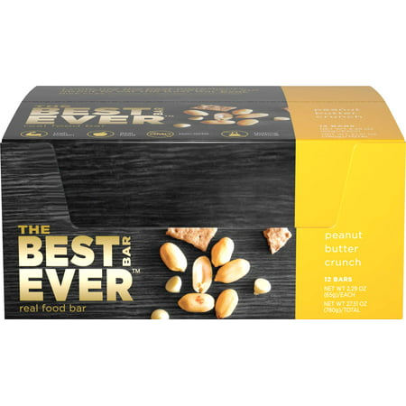 Best Bar Ever Protein Bar, Peanut Butter Crunch, 16g Protein, 12 (Booze Traveler Best Bars)