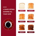 thumbnail image 3 of 4 Slice Toaster Retro Stainless Steel with Bagel Defrost Cancel Function, 6  Settings,  Wide Slot and Removable Crumb Tray, Red, 3 of 7