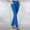 01 Blue, variant on Weiqiqre Women's Straight Leg Jeans Pants Stretchy Fold Over Waist Cotton Stretch Flare Leg Boot Cut Yoga Pants Leggings