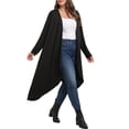 thumbnail image 2 of Cueply Women's Plus Size Cardigan Lightweight Long Sleeve Maxi Long Knitted Tops Open Front Sweater, 2 of 8
