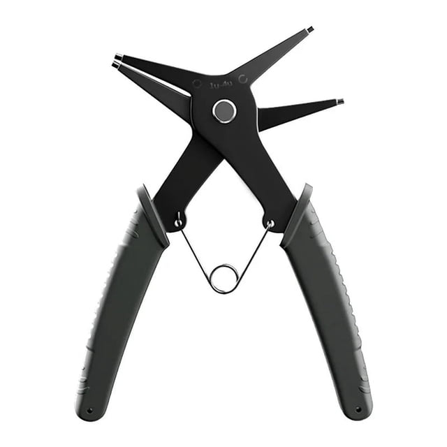 Mistaha Dual-Purpose Circlip Pliers with Ergonomic Rubber Handle and High Carbon Steel Construction - Multifunctional Tool for Internal and External Snap Rings - Lightweight and Durable - 10-40MM