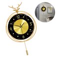 thumbnail image 4 of Reloj De Pared Con Cabeza De Ciervo, Reloj De Pared Preciso De Cuarzo Para El Hogar, Reloj Colgante Simple, Reloj De Pared Silencioso Para Salón De Casa, Dormitorio Vogacara HA017663-00, 4 of 6