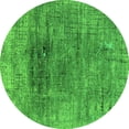 thumbnail image 1 of Ahgly Company Indoor Round Oriental Green Industrial Area Rugs, 4' Round, 1 of 4