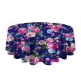 thumbnail image 5 of Pioneer Flower Floral Print Pattern Round Tablecloth 60"x60",Wrinkle Wipeable Table Cloth for Kitchen Dining Room Picnic Patio Party, 5 of 6