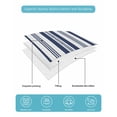 thumbnail image 5 of Quilts Twin Size Bedding Set, Navy Blue Striped Lightweight Quilted Comforter, Modern Farmhouse Geometric Thine Stripes Soft Reversible Bedspread Coverlet with Pillow Covers for All Season, 68" x 86", 5 of 7