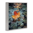 thumbnail image 2 of Stupell Industries Modern Maple Leaf Floating in Stream Gray Framed Giclee Art, 24 x 24, by Kate Jarvik Birch, 2 of 8