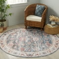 thumbnail image 2 of SAFAVIEH Arizona Vana Floral Machine Washable Area Rug, Green/Beige, 8' x 8' Round, 2 of 8