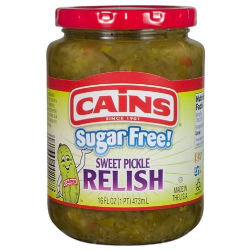 Cains Sugar Free Sweet Pickle Relish, 16 fl oz
