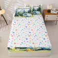 thumbnail image 4 of Homewish Travel Trailer Zipper Twin Comforter Sets with Fitted Sheet and 2 Pillowcases,Happy Camping Zipper Bedding Set For Camper Gifts,Reversible,4-Piece, 4 of 7