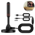 thumbnail image 1 of Antena de TV interior, tiene una antena de rango de recepción máxima con amplificador de señal intensificador compatible con 4K 1080P VHF UHF y se puede instalar en interiores Ormromra 2035929, 1 of 9