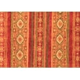 thumbnail image 1 of Ahgly Company Indoor Rectangle Abstract Orange Modern Area Rugs, 2' x 4', 1 of 4