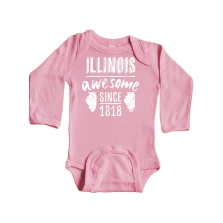 

Inktastic Illinois Awesome Since 1818 Gift Baby Boy or Baby Girl Long Sleeve Bodysuit