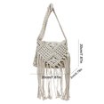 thumbnail image 2 of Bolso Playa Tejido Bohemio Con Bandolera Ganchillo para Mujer Borla Diario Verano Color Sólido, 2 of 9