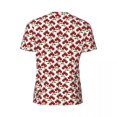thumbnail image 6 of T Shirt For Men Gym T-Shirt For Men Watercolor Fruit Print Fashion Pretty Red Cherry Summer Tee Shir, 6 of 7