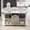 White, variant on Leumius Kitchen Island with Trash Can Storage Cabinet, Kitchen Cart with Drop Leaf, Spice Rack, Towel Rack and Drawer, Rolling Kitchen Island on Wheels with Adjustable Shelf, White