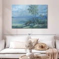 thumbnail image 2 of Elephant Stock Nebulous Palms Daybreak Wall Art - Horizontal Canvas Wall Art - Living Room Wall Decor - Beach Canvas - Blue And Green Decor By Paul Brent - 48" x 32", 2 of 8