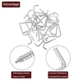 thumbnail image 4 of Unique Bargains 40 Pack L Shape Hooks, 5/8 Inch Right Angle Screw Hooks for Hanging, Silver, 4 of 7