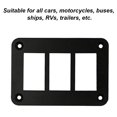 thumbnail image 4 of Riwesomey Panel de interruptores, interruptor basculante, carcasa de montaje en Panel, marco de aluminio para coche, motocicleta, barco, 3 agujeros Type3 NO3 Riwesomey VI000932-03, 4 of 6