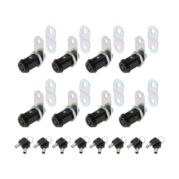 Unique Bargains Cam Locks RV Storage Lock with Keyed Alike 1" Cylinder Fits 3/4" Max Door Thickness for RV Compartment Camper Trailer Cabinet and Toolbox