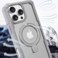 thumbnail image 5 of ShellTech Compatible with iPhone 16 Pro Max PC+TPU Magnetic Case with Kickstand, Slim Shockproof Back Cover with Air-Cushion Corners, Anti-Scratch Grip Heat Dissipation,Black, 5 of 9