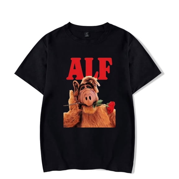 ALF Alien Life Form T-shirt Men's And Women's Top Fashionable Casual Crew Neck Short Sleeve T-shirt