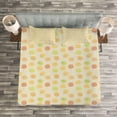 thumbnail image 3 of Ambesonne Music Quilted Bedspread Set 3 Pcs, Fifties Radio Pop Vintage, Queen Size, Multicolor, 3 of 3
