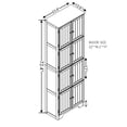 thumbnail image 2 of 72.4" Tall Storage Cabinet with 8 Doors and 4 Shelves, Freestanding Storage Cabinet with Sturdy Base, Bookshelf for Living Room, Kitchen, Dining Room, Office, Cherry, 2 of 9