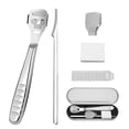 thumbnail image 1 of Hearth & Gear Remover Foot Scraper Stainless Steel Slicer Rasp Hard Skin Remover Foot Rasp Pedicure Foot Care Tool With 10 Replacement For Wet & Foot Remover Gel Feet Peel Quick Gel Polish Remover Toe, 1 of 6